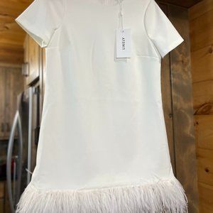 Likely Marullo Feather Trim Dress